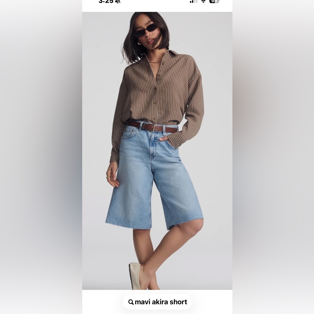 Mavi Light Blue Denim Shorts
